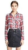 Rails Hunter Button Down Shirt In Scarlet Ash White