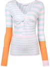 TOME STRIPED FITTED JUMPER,TP18-9021