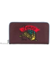 KENZO SNAKE EMBOSSED EMBROIDERED WALLET