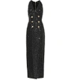 BALMAIN SEQUINNED WRAP DRESS,P00328044