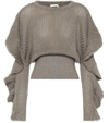 CHLOÉ Metallic silk-blend sweater,P00339135
