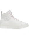 FENDI FENDI LACE-UP HIGH TOPS - WHITE