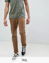 TED BAKER TALL SLIM FIT CHINOS WITH POCKET DETAIL IN CAMEL - BROWN,150021