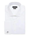 IKE BEHAR MEN'S MARCUS TWILL FRENCH-CUFF DRESS SHIRT, WHITE,PROD212280394
