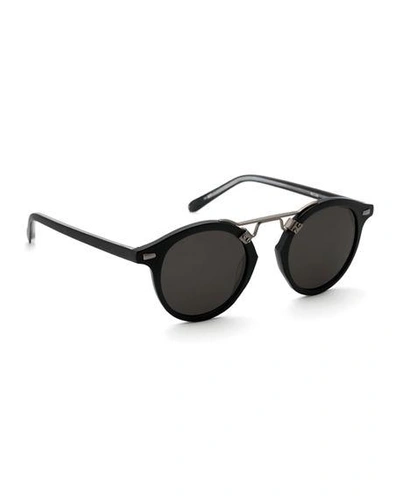 Krewe Unisex St. Louis Round Sunglasses, 46mm In Black