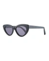 Illesteva Women's Pamela Cat Eye Sunglasses, 53mm In Black/gray