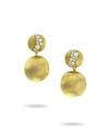 MARCO BICEGO 18K GOLD AFRICA DIAMOND CONSTELLATION DOUBLE-DROP EARRINGS,PROD215320052