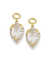 JUDE FRANCES 18K GOLD PROVENCE DELICATE TOPAZ PEAR EARRING CHARMS,PROD214950272