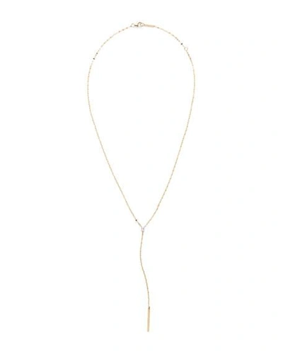 Lana 14k Gold Emerald Diamond Y-drop Necklace