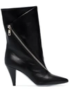 GIVENCHY ZIPPED MID CALF BOOTS