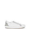 BUSCEMI LYNDON SPORT WHITE LEATHER TRAINERS