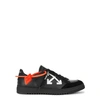 OFF-WHITE CARRYOVER BLACK LEATHER TRAINERS