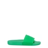 Gucci Logo-embossed Rubber Slides - Bright Green In Green
