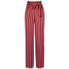 ASCENO STRIPED SILK PYJAMA-STYLE TROUSERS