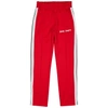 PALM ANGELS RED STRIPED JERSEY JOGGING TROUSERS