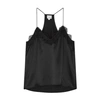 Cami Nyc The Sweetheart Lace-trimmed Silk-charmeuse Camisole In Black