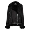 DOM GOOR X MERCER7 black shearling-lined leather jacket