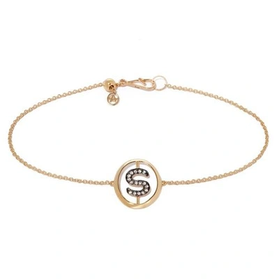 Annoushka 18ct Yellow Gold And Diamond Initial S Bracelet
