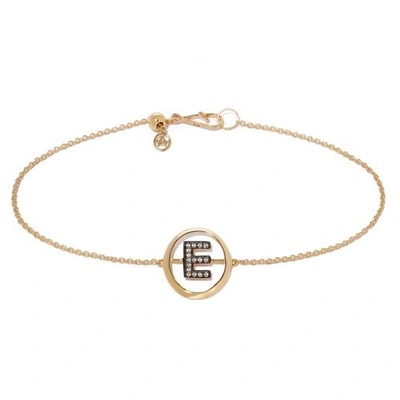 Annoushka 18ct Yellow Gold And Diamond Initial E Bracelet