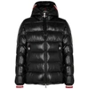 MONCLER ALBERIC BLACK QUILTED SHELL COAT