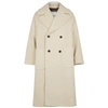 WOOYOUNGMI ECRU OVERSIZED WOOL-BLEND COAT