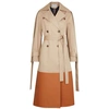 LOEWE LEATHER-PANELLED COTTON TRENCH COAT