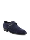 SUTOR MANTELLASSI Oreste Suede Monk Strap Loafers