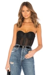 By The Way. Jeanine Mesh Corset In Black