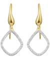 Monica Vinader Gold Plated Vermeil Silver Riva Kite Diamond Earrings In Gold