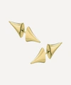 Shaun Leane Medium Gold Plated Vermeil Silver Rose Thorn Studs In Gold