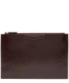GIVENCHY ANTIGONA PATENT CREASED LEATHER POUCH