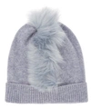 CHARLOTTE SIMONE MO MOHAWK FAUX FUR CASHMERE BEANIE HAT