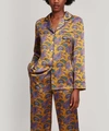 LIBERTY LONDON FLORENCE LEONTINE SILK SATIN LONG PYJAMA SET