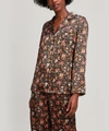 LIBERTY LONDON FLORENCE DELILAH SILK SATIN LONG PYJAMA SET