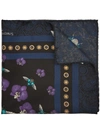 SIMON CARTER SCARAB ORCHID POCKET SQUARE