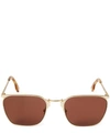 ZANZAN LIBERO RECTANGULAR HAVANA SUNGLASSES