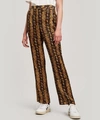 ALEXA CHUNG TAILORED SNAKE PRINT CROPPED FLARE TROUSERS