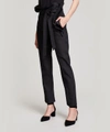 VALENTINO RUFFLE-WAIST WOOL-BLEND TROUSERS