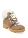 KENDALL + KYLIE Edison Faux Fur-Lined Suede Ankle Hiker Boots