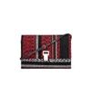 PROENZA SCHOULER Red/Black Mix Strap Small Lunch Bag,210000030483
