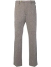 GUCCI GUCCI WOVEN TAILORED TROUSERS - BROWN