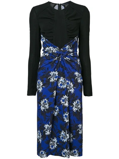Proenza Schouler Floral-printed Jersey Dress In Cobalt White Hibiscus