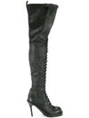 ANN DEMEULEMEESTER ANN DEMEULEMEESTER OVER-THE-KNEE BOOTS - 黑色