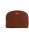 Apc Zip Around Purse In Brown