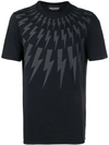 NEIL BARRETT lightning bolt print T-shirt