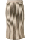 VICTORIA VICTORIA BECKHAM stripe knitted pencil skirt