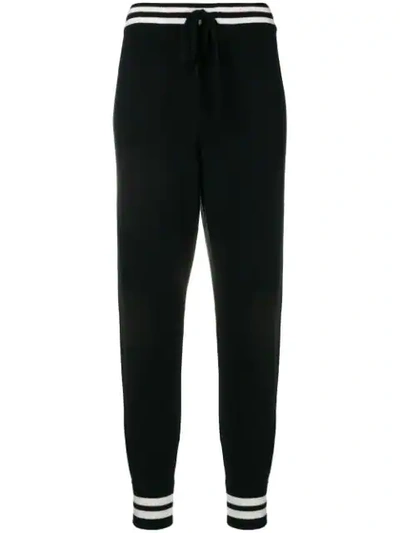 Zoë Jordan Hitchcock Wool-cashmere Knit Track Pants In Black