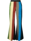ROSIE ASSOULIN ROSIE ASSOULIN STRIPED FLARED TROUSERS - MULTICOLOUR