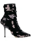 SERGIO ROSSI SEQUIN ANKLE BOOTS
