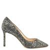 JIMMY CHOO JIMMY CHOO ROMY 85 GLITTER PUMPS